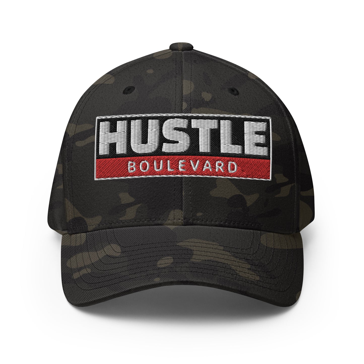 HUSTLE HORIZON RBW : Closed Back FlexFit Style Structured Twill Cap