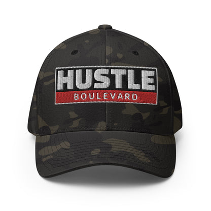 HUSTLE HORIZON RBW : Closed Back FlexFit Style Structured Twill Cap