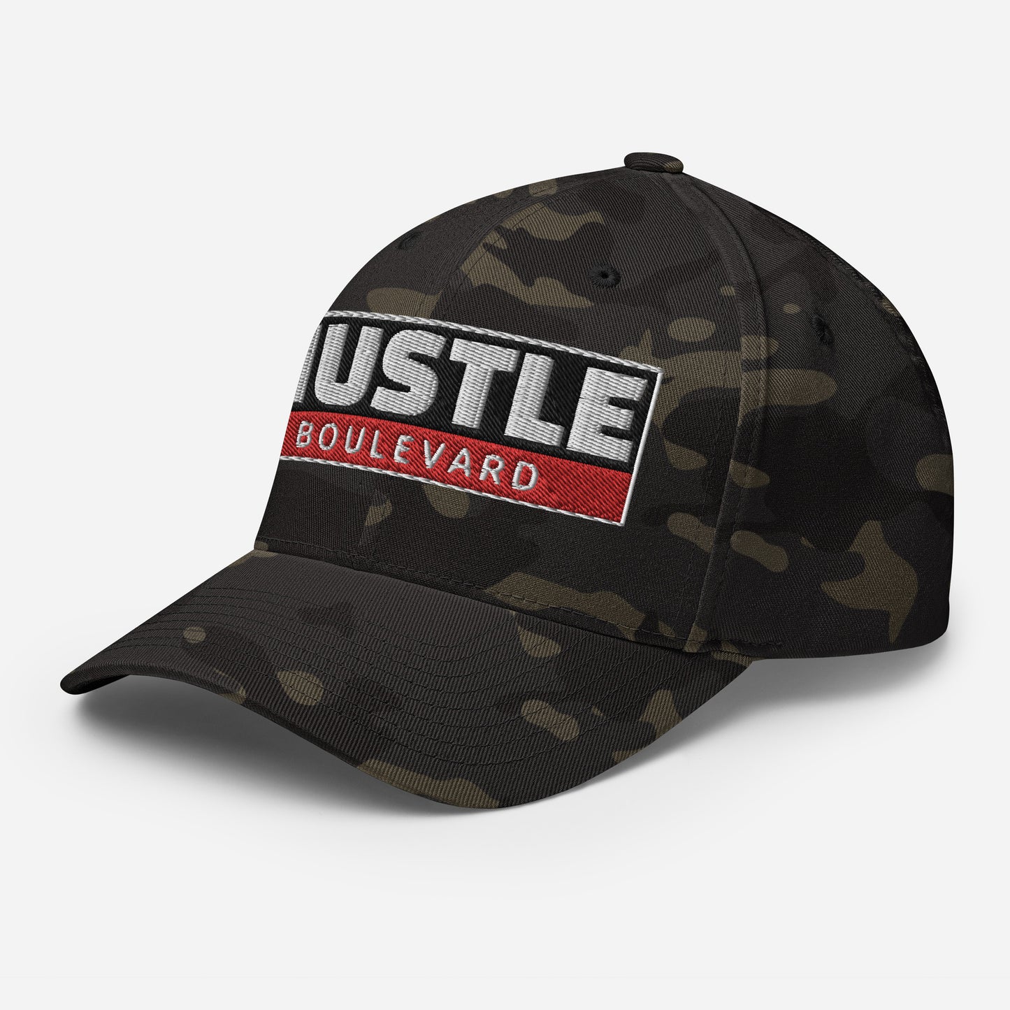 HUSTLE HORIZON RBW : Closed Back FlexFit Style Structured Twill Cap